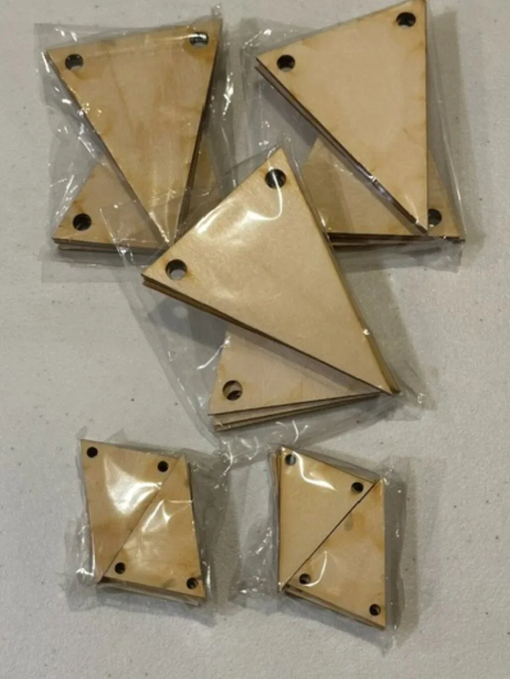 NEW DIY Wood Pennant Banner Blanks Two Sizes-48 pieces
